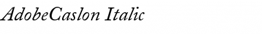 AdobeCaslon Font