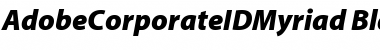 AdobeCorporateIDMyriad-Black BlackItalic Font