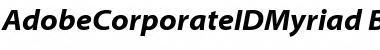 AdobeCorporateIDMyriad BoldItalic Font