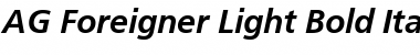 AG Foreigner Light-Bold Italic Bold Font