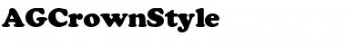 AGCrownStyle Font