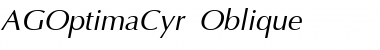 AGOptimaCyr Oblique Font