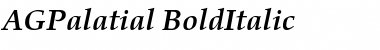 AGPalatial BoldItalic Font