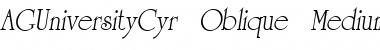 Download AGUniversityCyr-Oblique Font