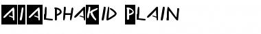 AIAlphaKid Plain Font