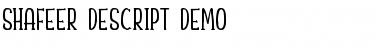 Shafeer Descript Demo Regular Font