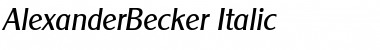AlexanderBecker Font