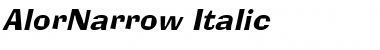 AlorNarrow Font