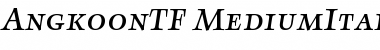 AngkoonTF-MediumItalicSC Regular Font