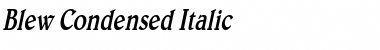Blew Condensed Italic Font