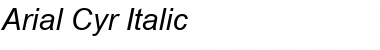 Arial Cyr Italic Font