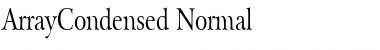 ArrayCondensed Normal Font