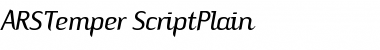 ARSTemper ScriptPlain Font