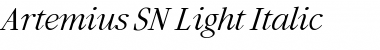 Artemius SN Light Italic