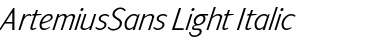 ArtemiusSans Light Italic
