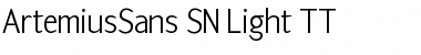 ArtemiusSans SN Light TT Regular Font