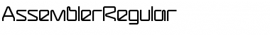 AssemblerRegular Regular Font