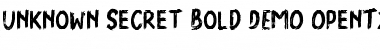 Download Unknown Secret Bold DEMO Font