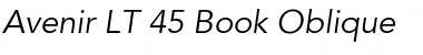 Avenir LT 45 Book Italic Font