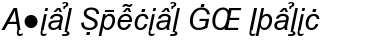Arial Special G2 Italic Font