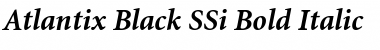 Atlantix Black SSi Bold Italic Font