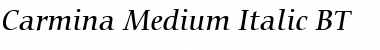 Carmina Md BT Medium Italic