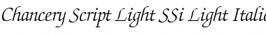 Chancery Script Light SSi Light Italic Font