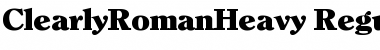 ClearlyRomanHeavy normal Font