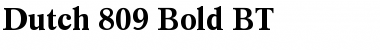 Dutch809 BT Font