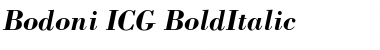 Bodoni ICG BoldItalic Font