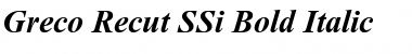 Greco Recut SSi Bold Italic Font