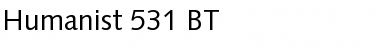 Humanst531 BT Font