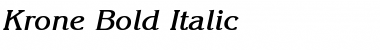 Krone Bold Italic Font
