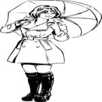 Woman Holding Umbrella (2)