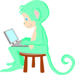 Monkey with Laptop