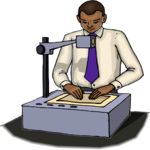 Man & Overhead Projector