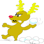 Reindeer Snowball Fight 05