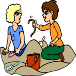 Kids Digging Worms