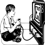 Boy with Video Game