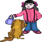 Girl with Dog 2