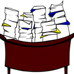 Desk with Paperwork