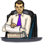 Man with Report