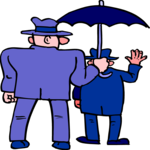 Men with Umbrella