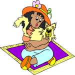 Girl & Cat 4