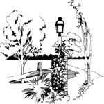 Lamp Post & Trees