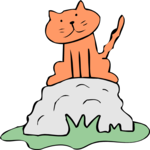 Cat on Rock