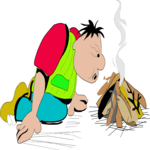 Blowing on Campfire