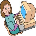 Girl at Computer 2