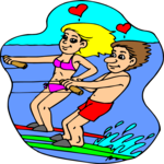 Water Skiing - Couple