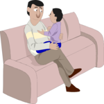 Child on Dad's Lap